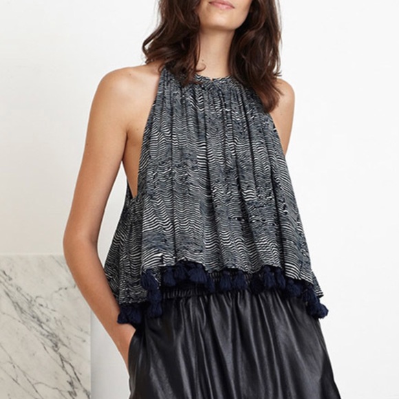 Apiece Apart Tops - RESOLD 10/24/19💥Apiece Apart Silk Pom Pom Cropped